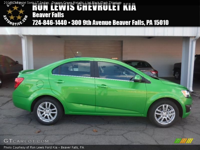 Dragon Green Metallic / Jet Black/Dark Titanium 2016 Chevrolet Sonic LT Sedan