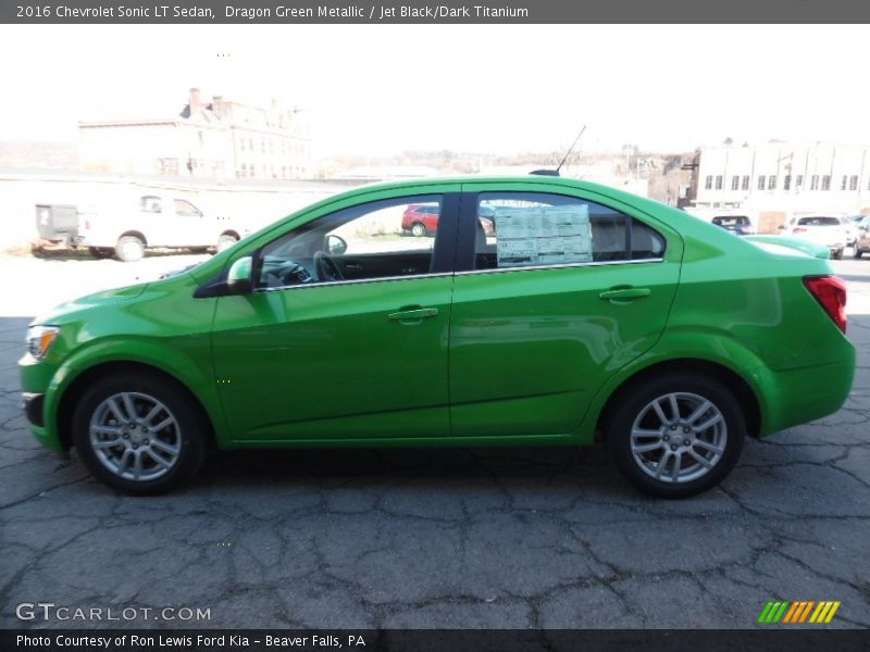 Dragon Green Metallic / Jet Black/Dark Titanium 2016 Chevrolet Sonic LT Sedan
