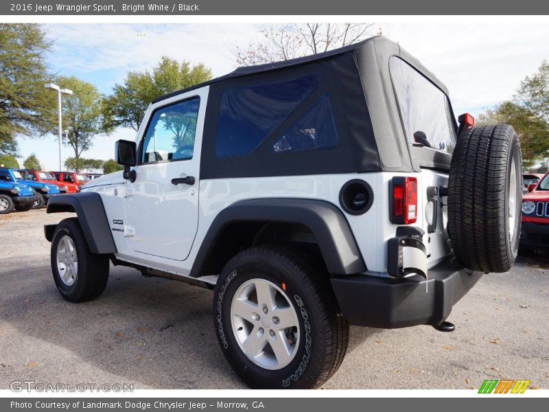 Bright White / Black 2016 Jeep Wrangler Sport