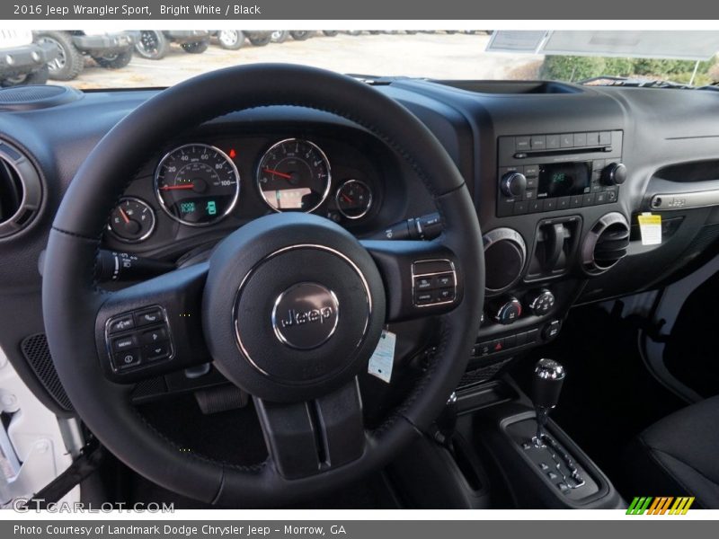 Bright White / Black 2016 Jeep Wrangler Sport