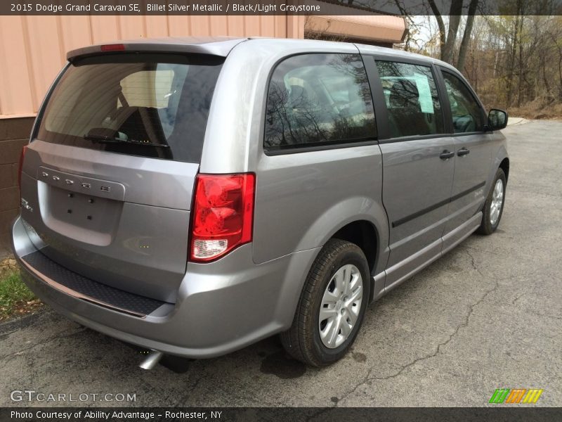 Billet Silver Metallic / Black/Light Graystone 2015 Dodge Grand Caravan SE
