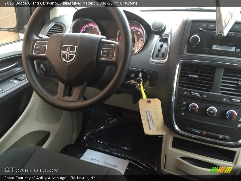 Billet Silver Metallic / Black/Light Graystone 2015 Dodge Grand Caravan SE