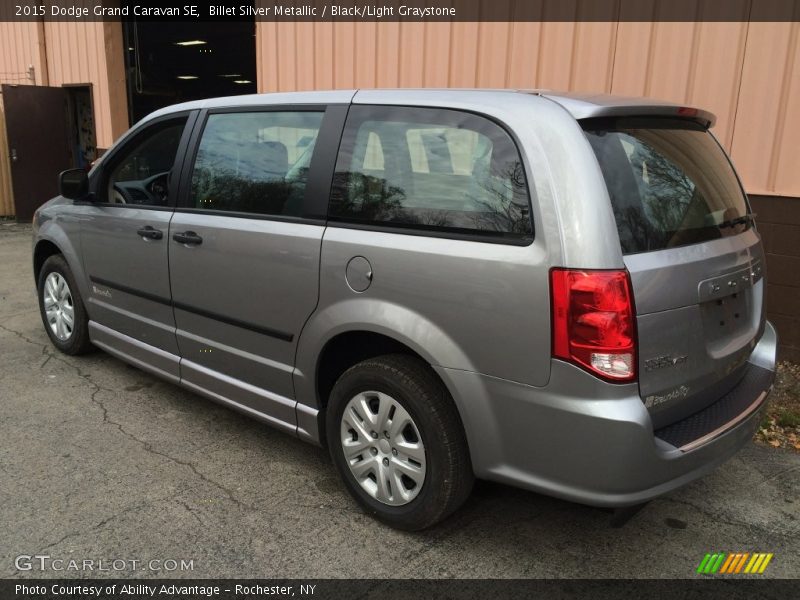Billet Silver Metallic / Black/Light Graystone 2015 Dodge Grand Caravan SE
