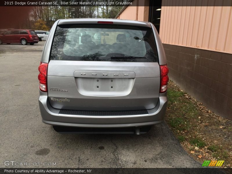 Billet Silver Metallic / Black/Light Graystone 2015 Dodge Grand Caravan SE