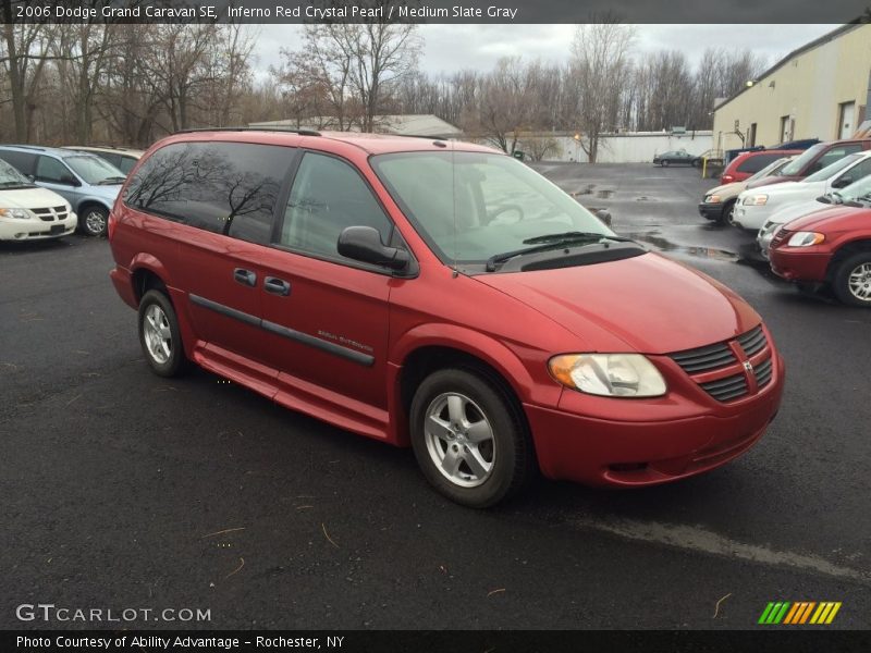 Inferno Red Crystal Pearl / Medium Slate Gray 2006 Dodge Grand Caravan SE