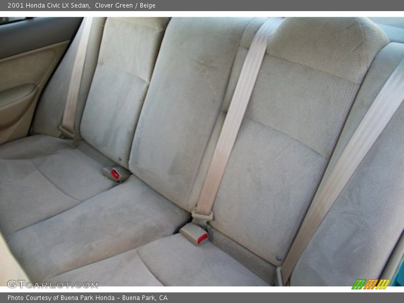 Clover Green / Beige 2001 Honda Civic LX Sedan