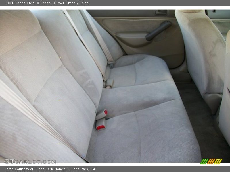 Clover Green / Beige 2001 Honda Civic LX Sedan