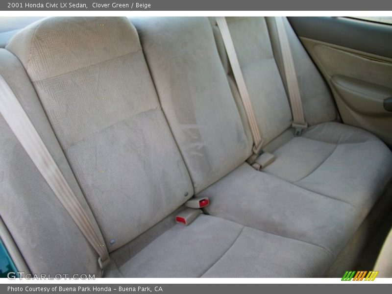 Clover Green / Beige 2001 Honda Civic LX Sedan