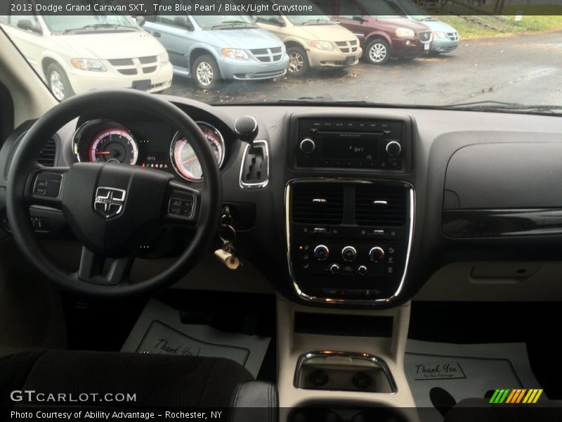 True Blue Pearl / Black/Light Graystone 2013 Dodge Grand Caravan SXT
