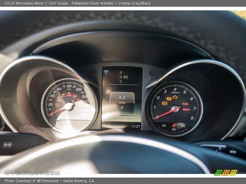 Palladium Silver Metallic / Crystal Grey/Black 2016 Mercedes-Benz C 300 Sedan
