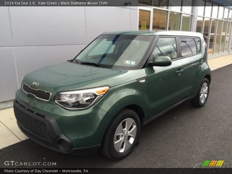 Kale Green / Black Diamond Woven Cloth 2014 Kia Soul 1.6