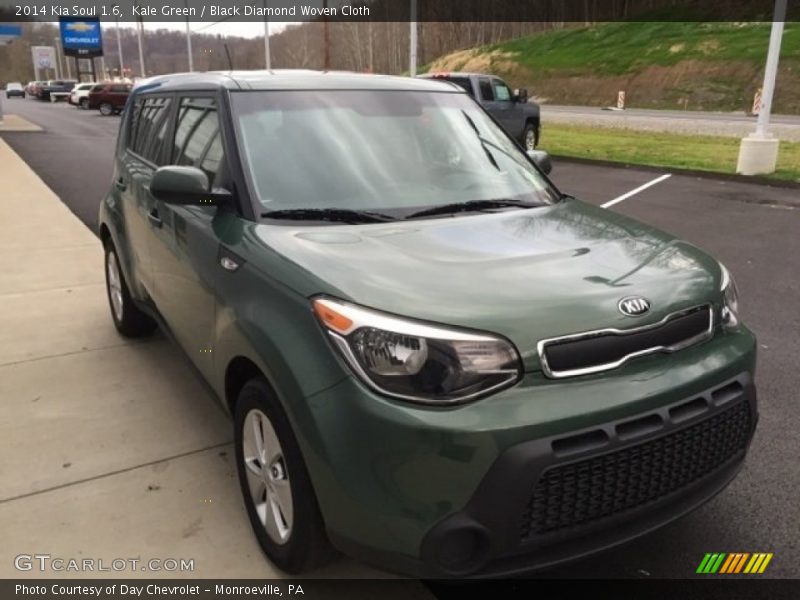 Kale Green / Black Diamond Woven Cloth 2014 Kia Soul 1.6