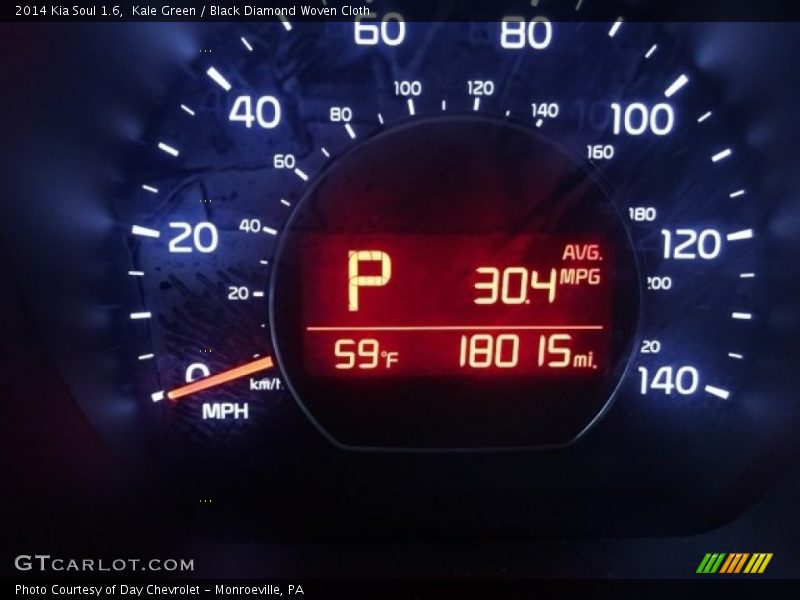 Kale Green / Black Diamond Woven Cloth 2014 Kia Soul 1.6