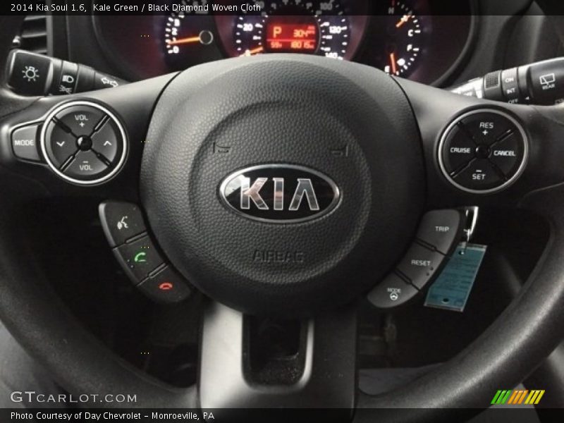 Kale Green / Black Diamond Woven Cloth 2014 Kia Soul 1.6