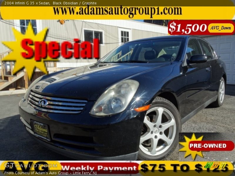 Black Obsidian / Graphite 2004 Infiniti G 35 x Sedan