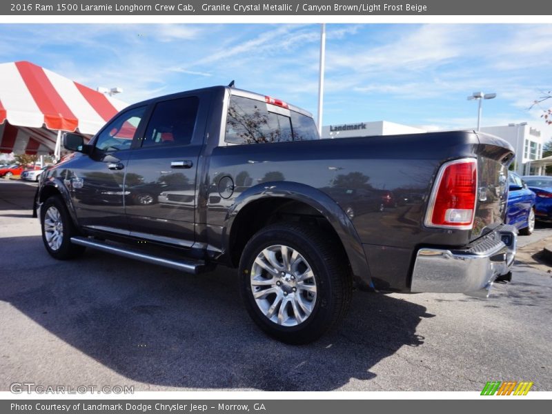 Granite Crystal Metallic / Canyon Brown/Light Frost Beige 2016 Ram 1500 Laramie Longhorn Crew Cab