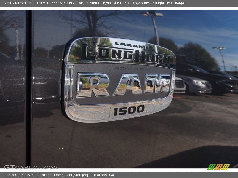 Granite Crystal Metallic / Canyon Brown/Light Frost Beige 2016 Ram 1500 Laramie Longhorn Crew Cab