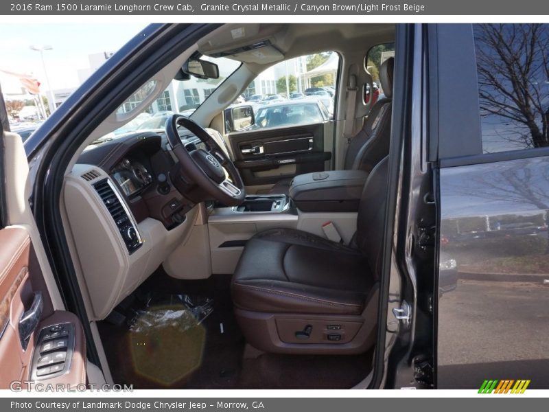 Granite Crystal Metallic / Canyon Brown/Light Frost Beige 2016 Ram 1500 Laramie Longhorn Crew Cab