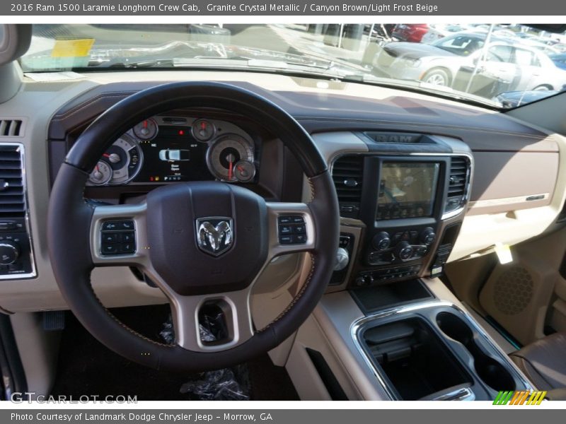 Granite Crystal Metallic / Canyon Brown/Light Frost Beige 2016 Ram 1500 Laramie Longhorn Crew Cab