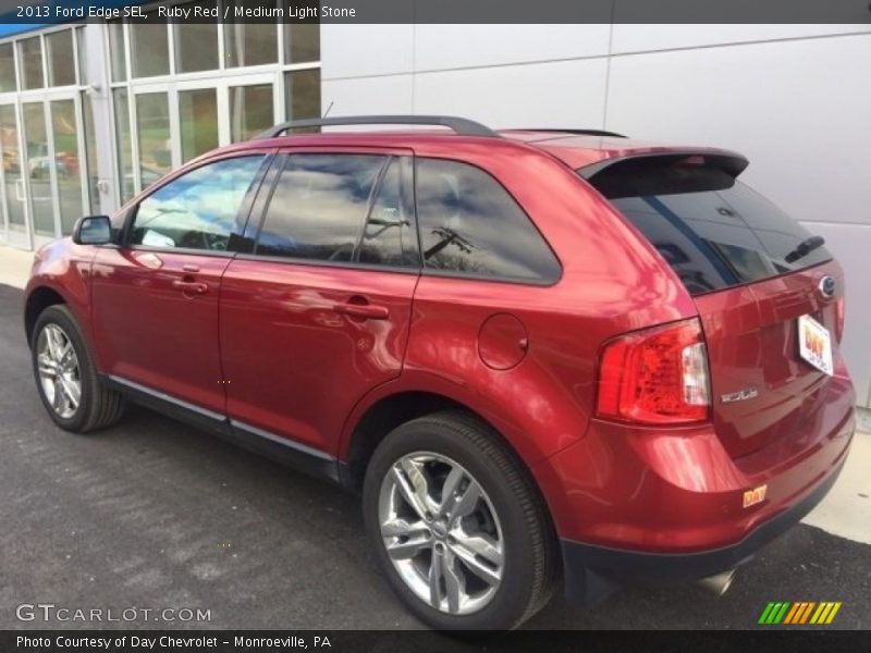 Ruby Red / Medium Light Stone 2013 Ford Edge SEL
