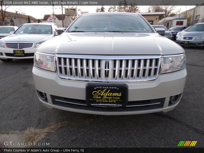 Light Sage Metallic / Light Stone 2008 Lincoln MKZ AWD Sedan