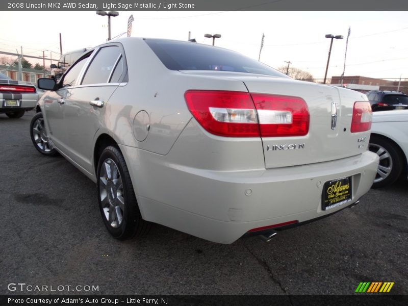 Light Sage Metallic / Light Stone 2008 Lincoln MKZ AWD Sedan