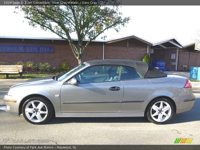 Steel Gray Metallic / Slate Gray 2004 Saab 9-3 Arc Convertible