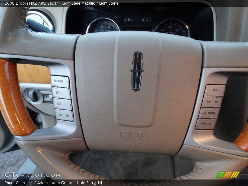 Light Sage Metallic / Light Stone 2008 Lincoln MKZ AWD Sedan