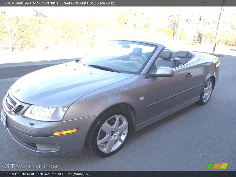 Steel Gray Metallic / Slate Gray 2004 Saab 9-3 Arc Convertible