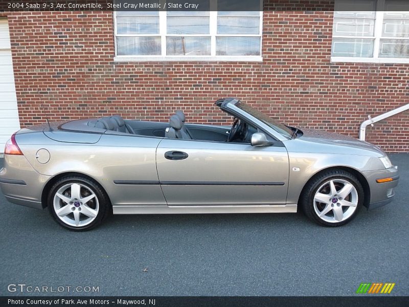 Steel Gray Metallic / Slate Gray 2004 Saab 9-3 Arc Convertible