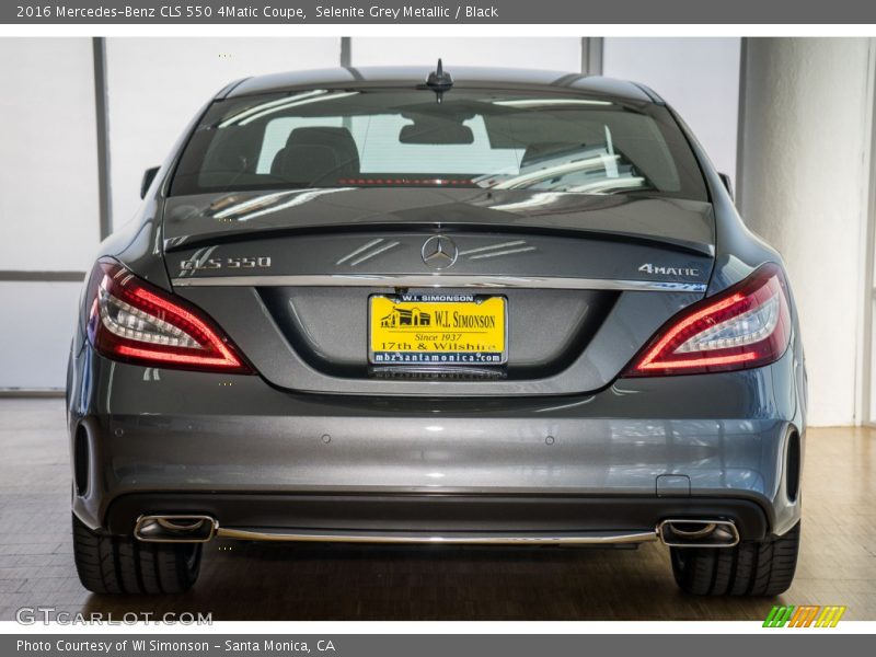 Selenite Grey Metallic / Black 2016 Mercedes-Benz CLS 550 4Matic Coupe