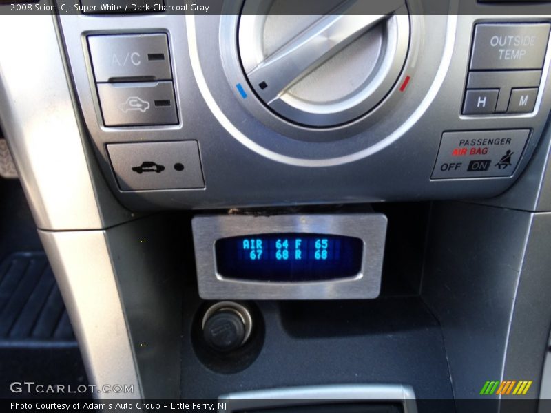 Super White / Dark Charcoal Gray 2008 Scion tC