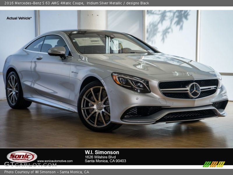 Iridium Silver Metallic / designo Black 2016 Mercedes-Benz S 63 AMG 4Matic Coupe