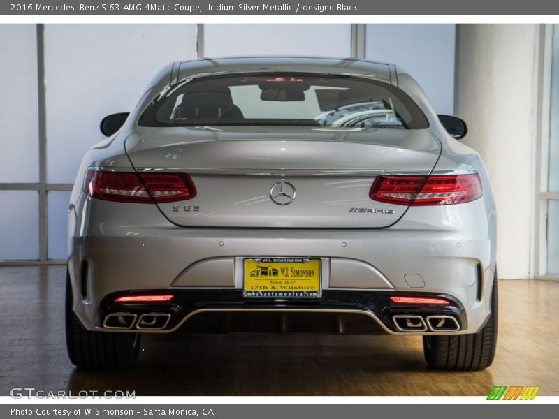 Iridium Silver Metallic / designo Black 2016 Mercedes-Benz S 63 AMG 4Matic Coupe