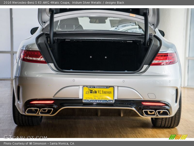 Iridium Silver Metallic / designo Black 2016 Mercedes-Benz S 63 AMG 4Matic Coupe