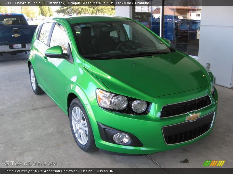 Dragon Green Metallic / Jet Black/Dark Titanium 2016 Chevrolet Sonic LT Hatchback