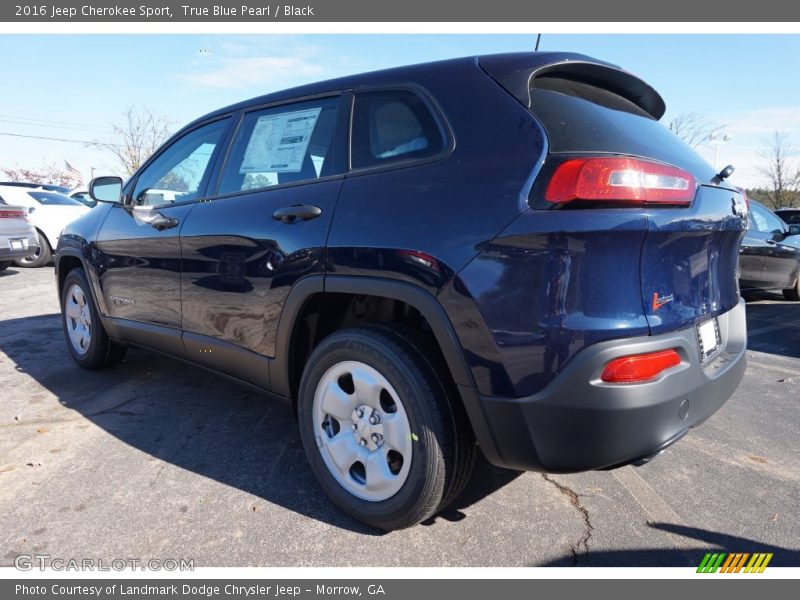 True Blue Pearl / Black 2016 Jeep Cherokee Sport