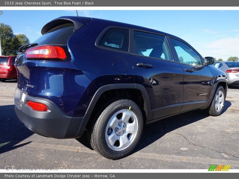 True Blue Pearl / Black 2016 Jeep Cherokee Sport