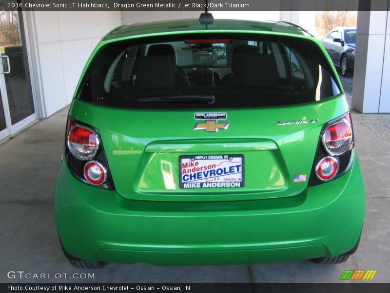 Dragon Green Metallic / Jet Black/Dark Titanium 2016 Chevrolet Sonic LT Hatchback