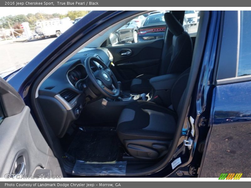 True Blue Pearl / Black 2016 Jeep Cherokee Sport