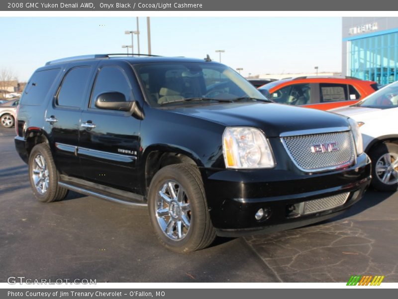 Onyx Black / Cocoa/Light Cashmere 2008 GMC Yukon Denali AWD