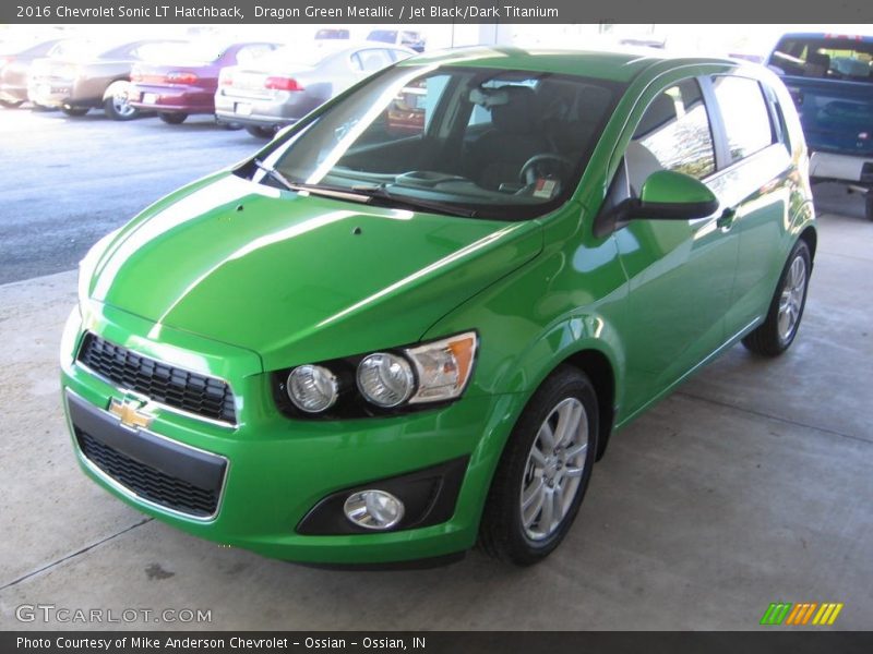 Dragon Green Metallic / Jet Black/Dark Titanium 2016 Chevrolet Sonic LT Hatchback