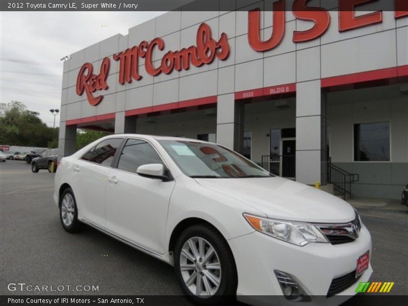 Super White / Ivory 2012 Toyota Camry LE