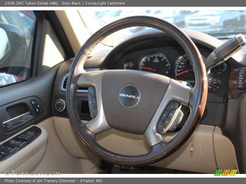 Onyx Black / Cocoa/Light Cashmere 2008 GMC Yukon Denali AWD