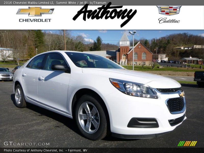 Summit White / Jet Black/Titanium 2016 Chevrolet Malibu Limited LS