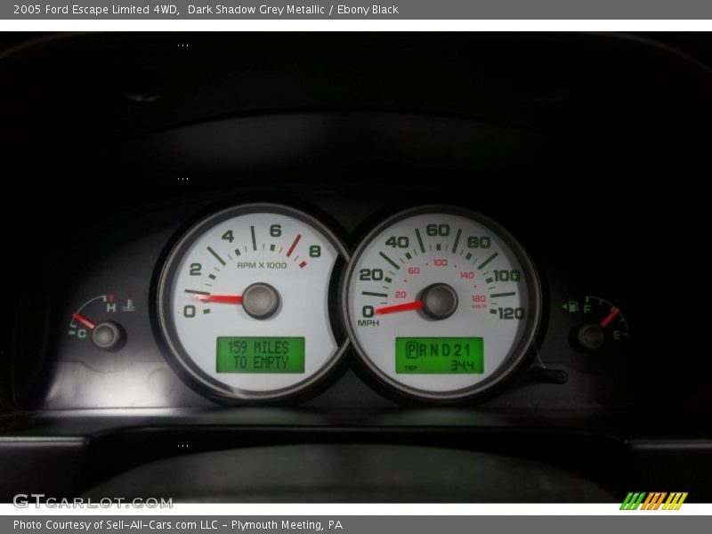Dark Shadow Grey Metallic / Ebony Black 2005 Ford Escape Limited 4WD