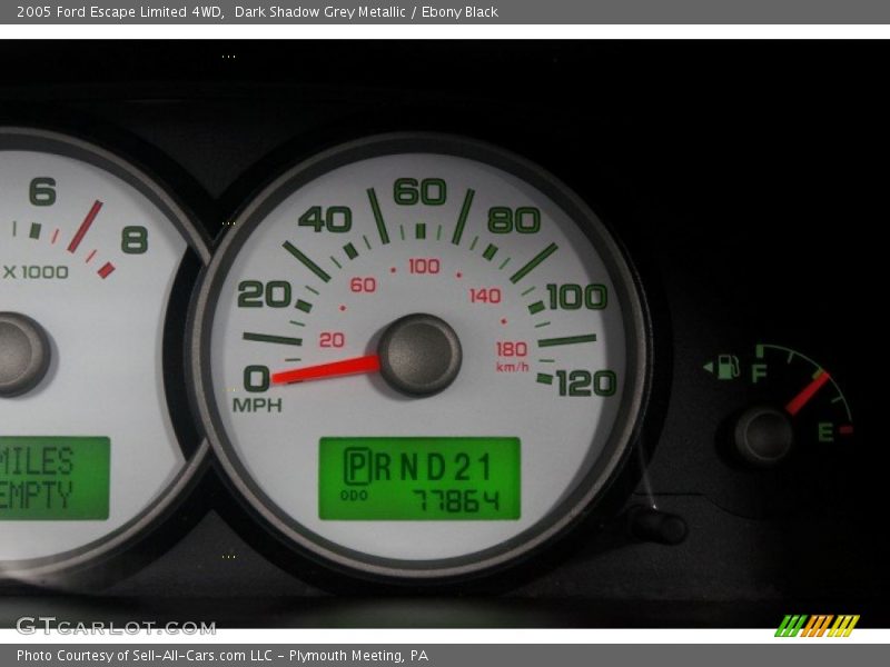 Dark Shadow Grey Metallic / Ebony Black 2005 Ford Escape Limited 4WD