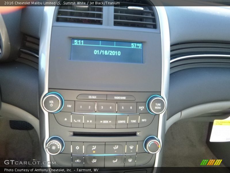 Summit White / Jet Black/Titanium 2016 Chevrolet Malibu Limited LS
