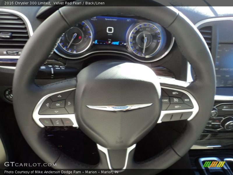 Velvet Red Pearl / Black/Linen 2016 Chrysler 300 Limited