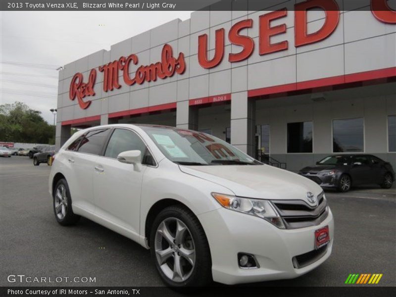 Blizzard White Pearl / Light Gray 2013 Toyota Venza XLE